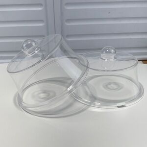 Delfin DRD-l06FK-00, 10" x 6" Clear Flat Top Dome Set of 2